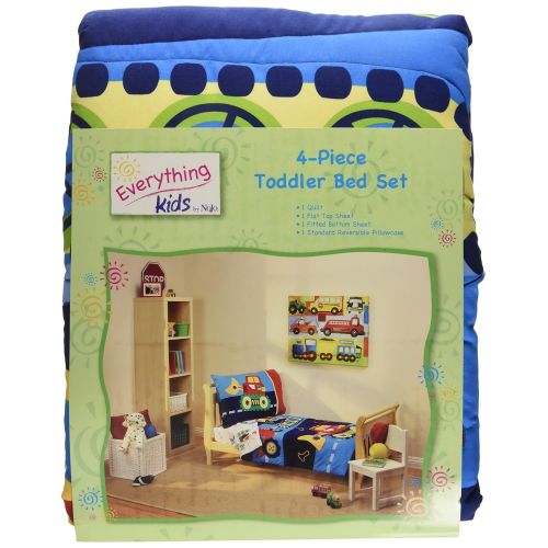  Everything Kids Toddler Bedding Set, Under Construction