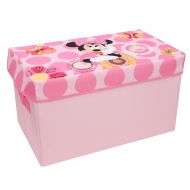 Everything Mary Minnie Mouse Collapsible KidsToy Storage Chest by Disney - Flip-Top Toy Organizer Bin for Closets, Kids Bedroom, Boys & Girls Toys - Foldable Toy Basket Organizer with Strong Hand