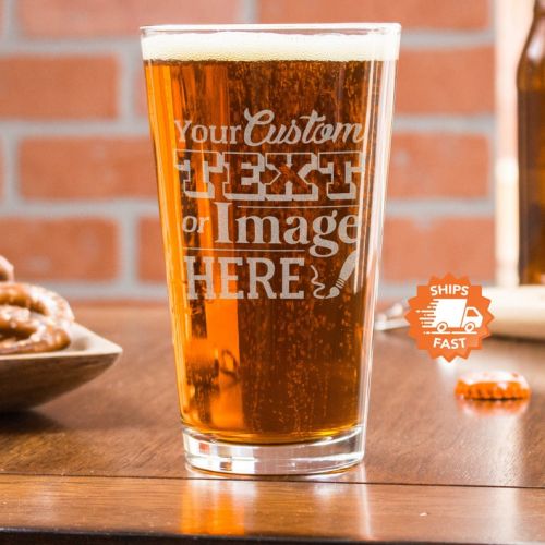  EverythingEtchedAZ Engraved Pint Glasses, Personalized Drinking Glasses, Laser Engraved Pint Glasses, Etched Drinking Glasses, Beer Glasses Personalized