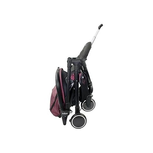  Channy Lightweight Roll 'N' Go Folding Travel Stroller- Gray (Dusty Rose)