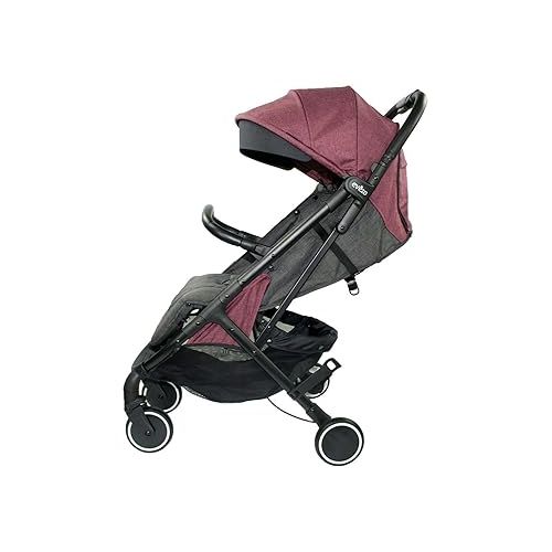  Channy Lightweight Roll 'N' Go Folding Travel Stroller- Gray (Dusty Rose)