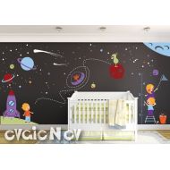 /EvgieNev Boys Wall Decals - Stars Wall Stickers - Kids Wall Decals Nursery - Space Wall Stickers - PLOS070