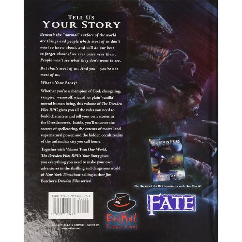  Evil Hat Productions The Dresden Files Roleplaying Game, Vol. 1: Your Story