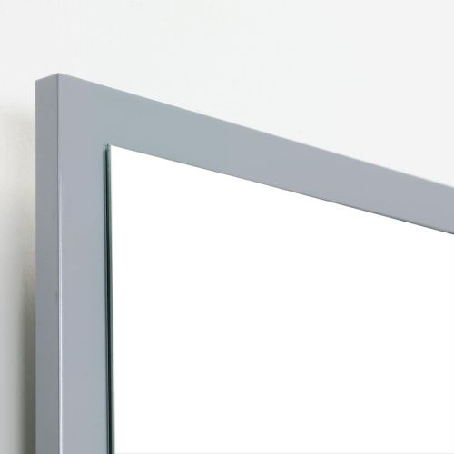  Eviva EVMR-36X30-MetalFrame Sax Metal Frame Wall Mirror 36 Brushed Chrome