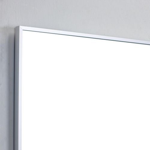  Eviva EVMR01-36X30-MetalFrame Sax 36 Brushed Metal Frame Bathroom Wall Mirrors Silver