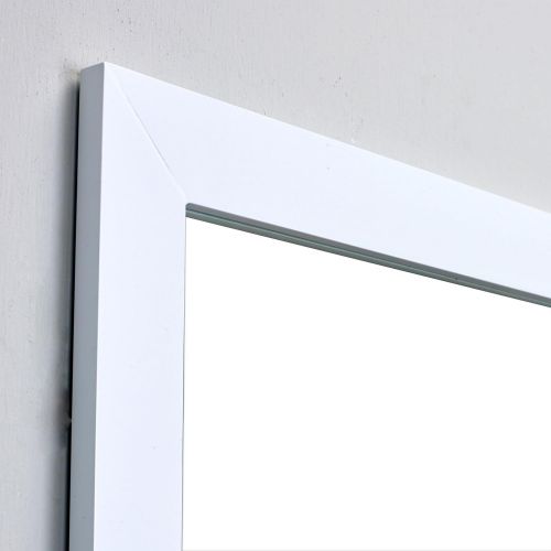  Eviva EVMR514-30X30-WH New York Bathroom Vanity Mirror Full Frame White 30X31 Wall Mount Combination, 30 x 31