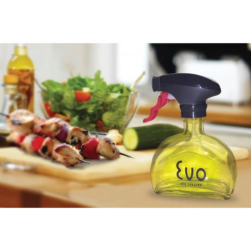  Evo Oil Sprayer Bottle 8116, Non-Aerosol for Olive Oil and Cooking Oils, Glass, 6-Ounce Capacity