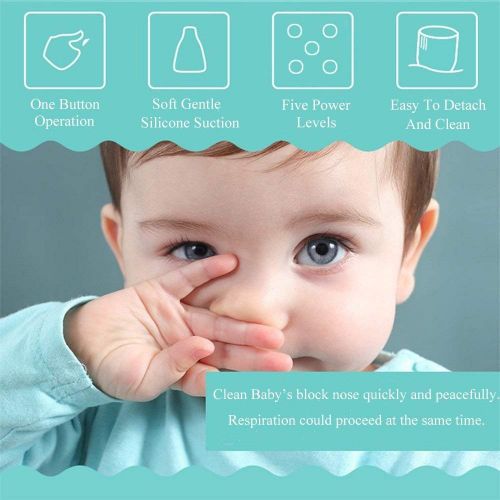  Safe Electric Battery Operated Nose Cleaner for Baby, Electric Nasal Aspirator for Baby, Baby Nasal Aspirator, USB Charging by EvoBaby