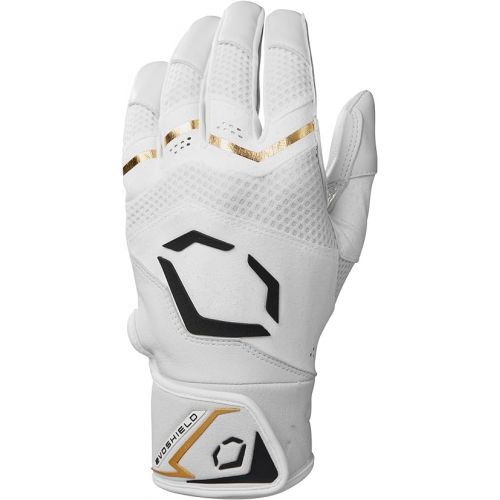  EvoShield Carbyne Adult Batting Gloves - Team White, Large