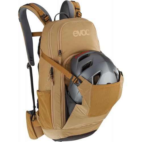  Evoc Hiking Backpack 16L Gold - Travel Backpack for Men and Women for Running Hiking and Trekking, Hiking Bag as Camping and Motorcycle Backpack with Helmet Attachment