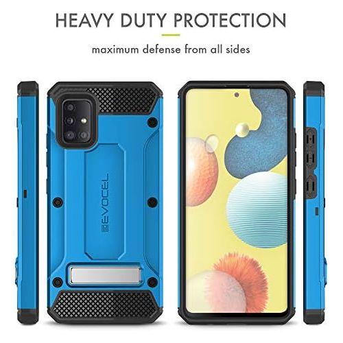  [아마존베스트]Evocel Galaxy A51 (5G) Case Explorer Series Pro with Glass Screen Protector and Belt Clip Holster Explorer Series Pro for Samsung Galaxy A51 (5G), Black