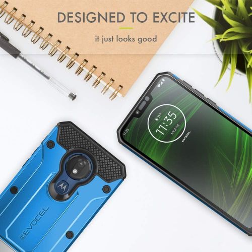  [아마존베스트]Evocel Motorola Moto G7 Power Case, [Explorer Series Pro] Premium Full Body Case with Glass Screen Protector, Belt Clip Holster, Metal Kickstand for Motorola Moto G7 Power (XT1955)