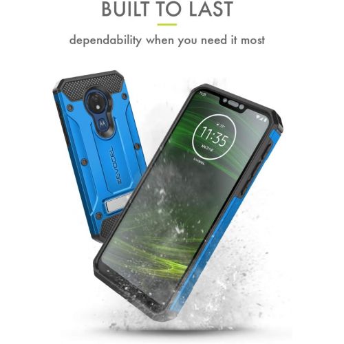  [아마존베스트]Evocel Motorola Moto G7 Power Case, [Explorer Series Pro] Premium Full Body Case with Glass Screen Protector, Belt Clip Holster, Metal Kickstand for Motorola Moto G7 Power (XT1955)