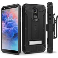 [아마존베스트]LG Stylo 5 Case, Evocel [Explorer Series Pro] Premium Full Body Case with Glass Screen Protector, Belt Clip Holster, Metal Kickstand for LG Stylo 5, Black