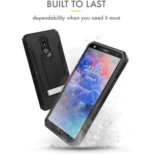  [아마존베스트]LG Stylo 5 Case, Evocel [Explorer Series Pro] Premium Full Body Case with Glass Screen Protector, Belt Clip Holster, Metal Kickstand for LG Stylo 5, Black