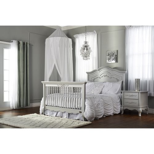  Evolur Aurora 5 in 1 Convertible Crib Frost