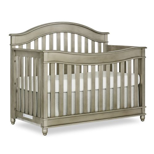  Evolur Hampton 5 in 1 Lifestyle Convertible Crib, Storm Grey