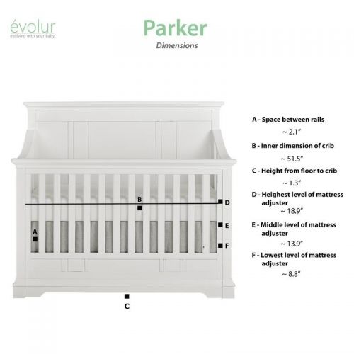  Evolur Parker 5 in 1 Convertible Crib by Evolur