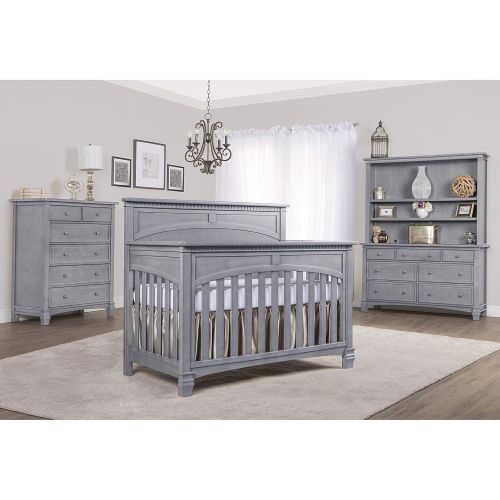  Evolur Santa Fe 5-in-1 Convertible Crib, Storm Grey