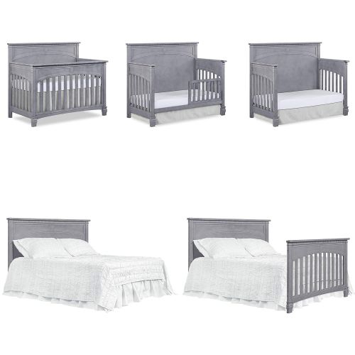  Evolur Santa Fe 5-in-1 Convertible Crib, Storm Grey