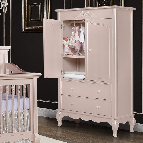  Evolur Aurora Armoire, Blush Pink Pearl