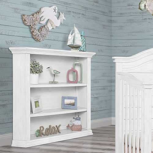  Evolur 8181-WW Mini Bookcase, Weathered White