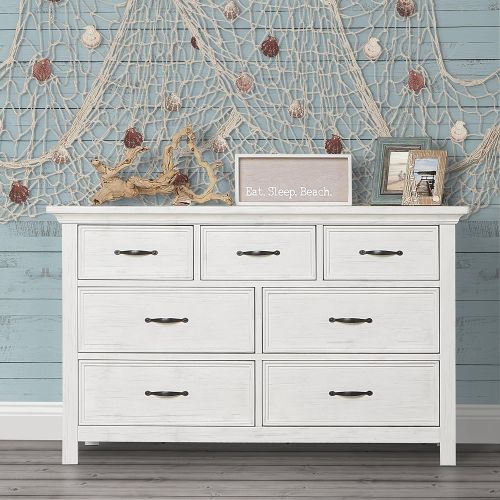  Evolur Belmar Double Dresser, Weathered White