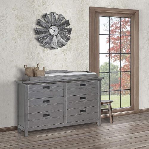  Evolur Waverly Double Dresser, Rustic Grey