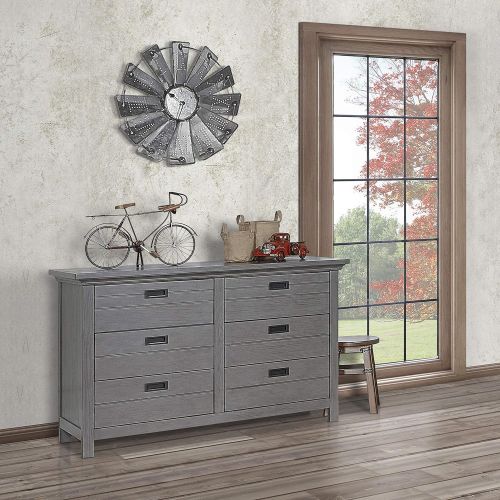  Evolur Waverly Double Dresser, Rustic Grey