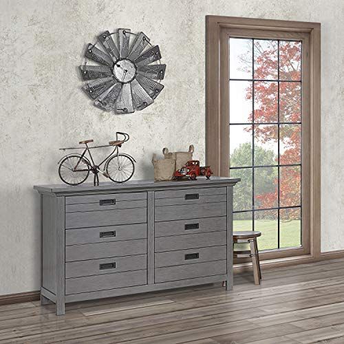  Evolur Waverly Double Dresser, Rustic Grey