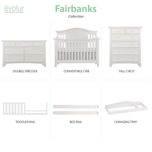  Evolur Fairbanks Double Dresser, Winter White