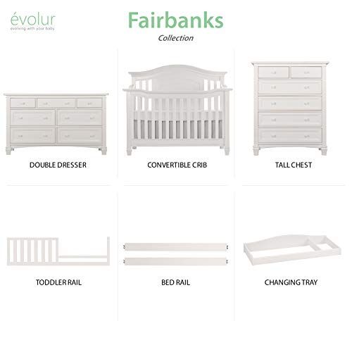  Evolur Fairbanks Double Dresser, Winter White