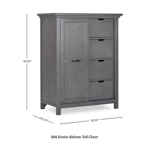  Evolur Belmar Tall Chest, Weathered White