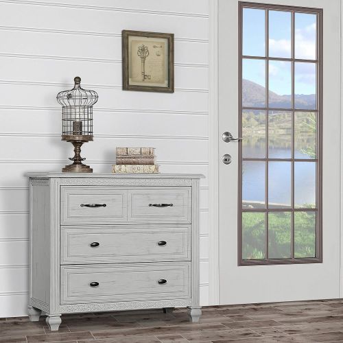  Evolur Madison 3-Drawer Chest, Antique Grey Mist