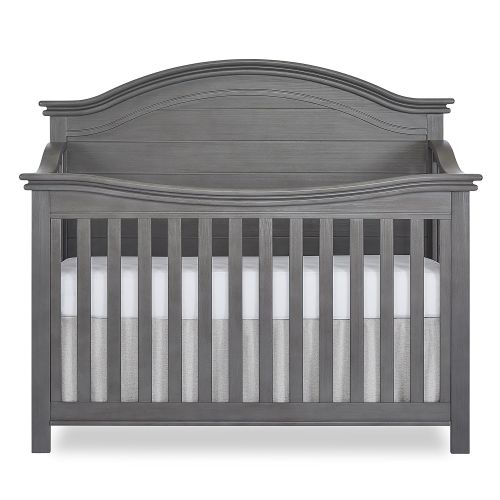  Evolur Belmar Curve 5 in 1 Convertible Crib, Weathered White