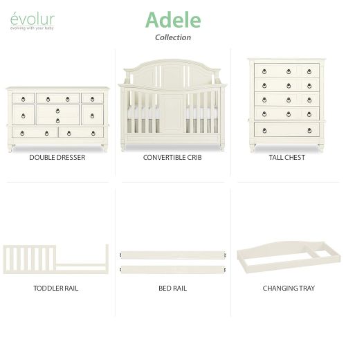  Evolur Adele Double Dresser, Creme Brulee