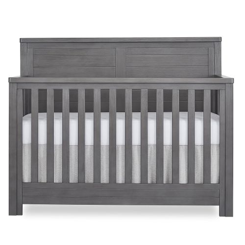  Evolur Belmar Flat 5 in 1 Convertible Crib, Weathered White