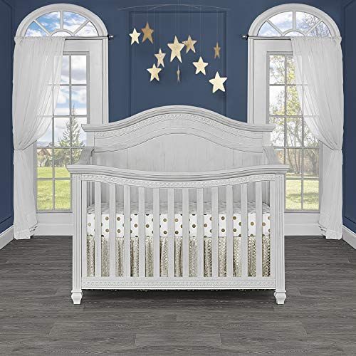  Evolur Madison 5 in 1 Curved Top Convertible Crib, Antique Grey Mist