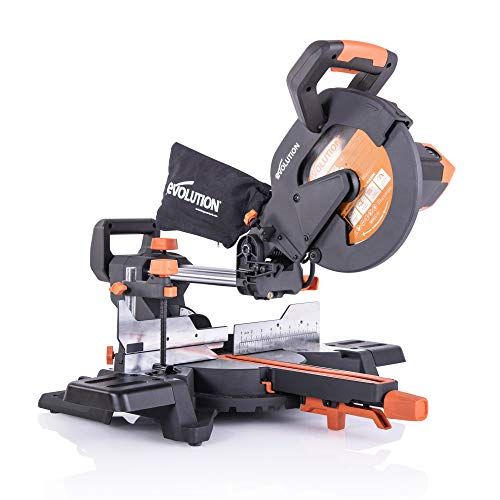  Evolution Power Tools R255SMS+ 10 Multi-Material Compound Sliding Miter Saw Plus