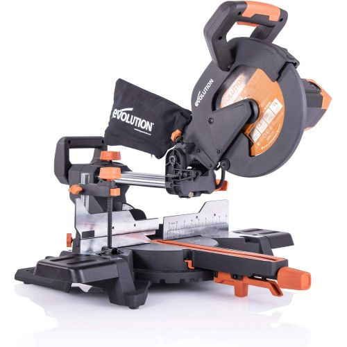  Evolution Power Tools R255SMS+ 10 Multi-Material Compound Sliding Miter Saw Plus