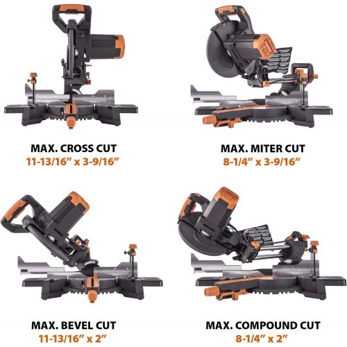  Evolution Power Tools R255SMS+ 10 Multi-Material Compound Sliding Miter Saw Plus