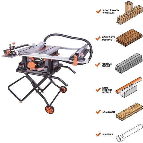  [아마존베스트]Evolution - RAGE5-S Power Tools RAGE5S 10 TCT Multi-Material Table Saw, 10