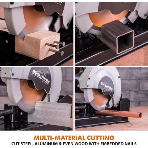  Evolution Power Tools RAGE4 7-1/4-Inch TCT Multipurpose Cutting Chop Saw