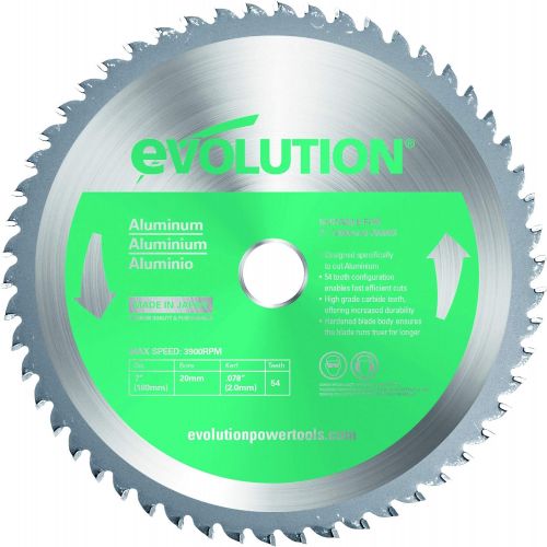  Evolution Power Tools 180BLADEAL Aluminum Cutting Saw Blade, 7-Inch x 54-Tooth
