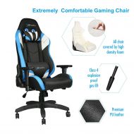 Ewin Chair Ewin Gaming Office Chair 3D Adjustable Armrests Memory Foam Ergonomic High-Back PU Leather Racing Executive Computer Chair Calling Series Blue&White