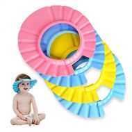 [아마존베스트]Ewinever EWIN(R) 4pcs Soft Adjustable Baby Kids Children Shampoo Bath Bathing Shower Cap Hat Wash Hair Shield Hat