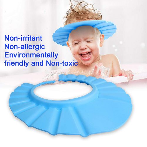  [아마존베스트]Ewinever EWIN(R) 4pcs Soft Adjustable Baby Kids Children Shampoo Bath Bathing Shower Cap Hat Wash Hair Shield Hat