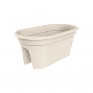 Exaco Trading Company Exaco Trading Co. BPC-Beige Exaco Bridge Planter with Cover, White