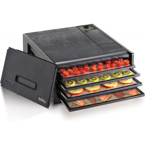  [아마존베스트]Excalibur 2400 Electric Food Dehydrator with Adjustable Thermostat Accurate Temperature Control Faster & Efficient Drying, 4-Tray, Black