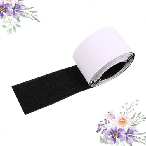  [아마존베스트]Exceart Pedal Mounting Tape Self-Adhesive Velcro for Guitar Pedal 200 cm Black